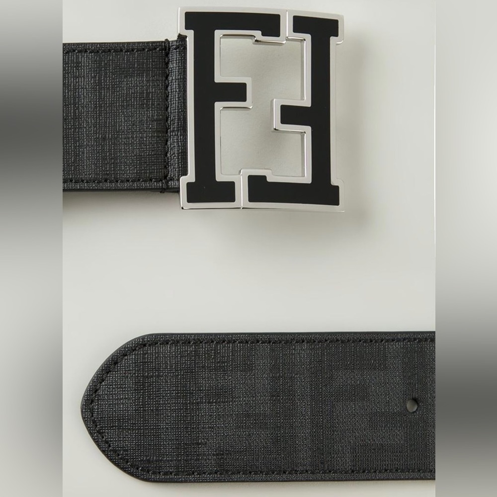 Fendi Womens Reversible Belt Black